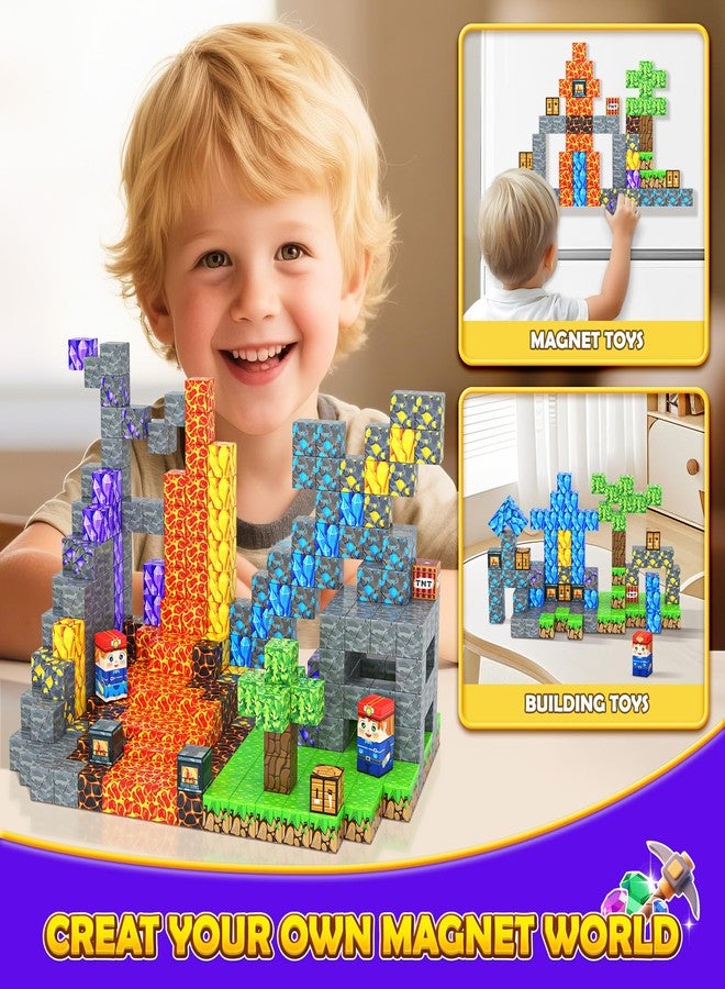 Toyvimo Magnetic Blocks 100PCS Kids Toys Magnetic Building Blocks Sensory Stem Boys Toys Ages 3-5 4-6 5-7 Classroom Must Haves 3 4 5 6 7 8 9 10 Year Old Boy Birthday Gifts - Image 2